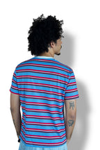 Camiseta Listrada Azul + Vermelho