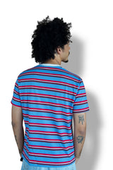 Camiseta Listrada Azul + Vermelho