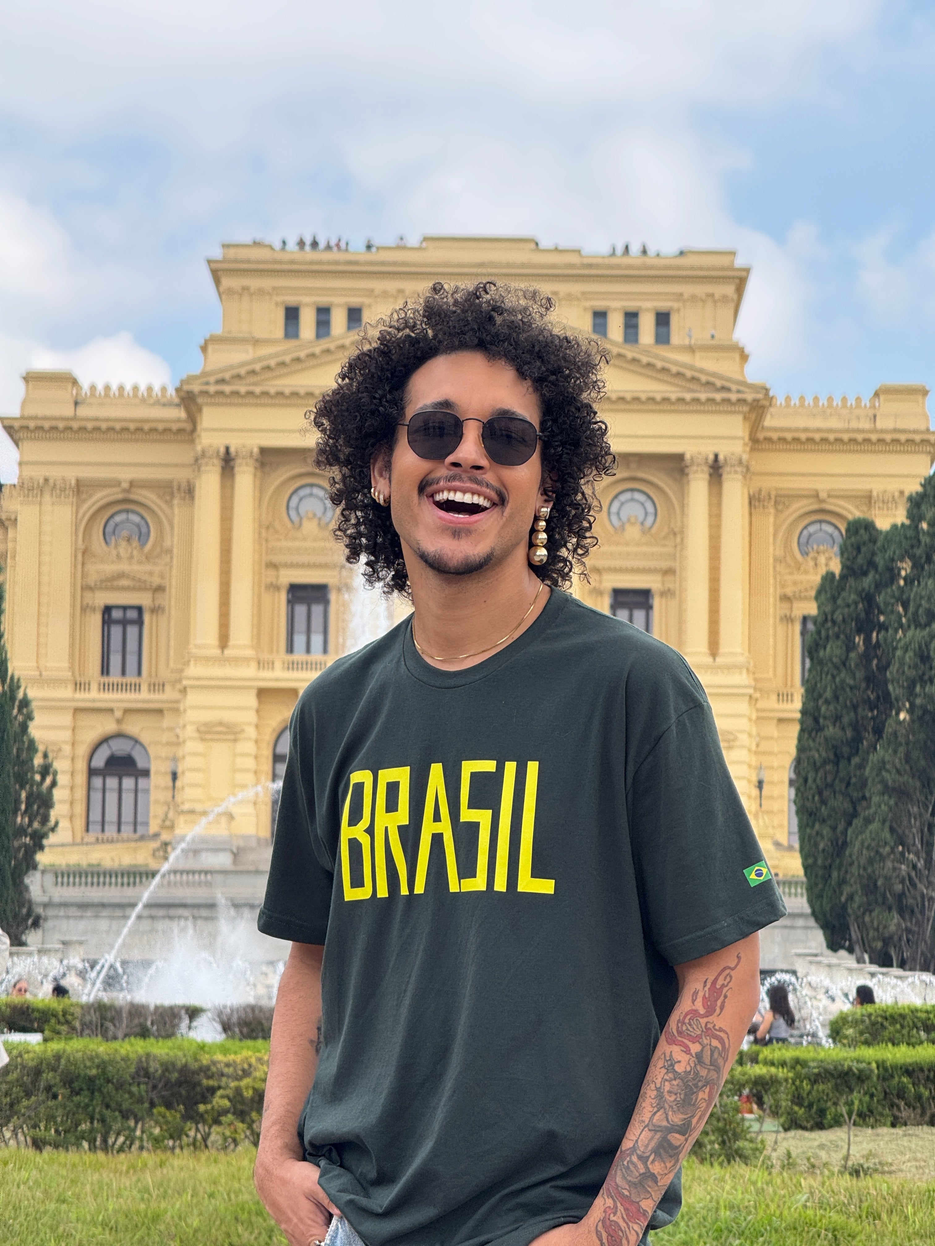 Camiseta Verde Brasil com Manga