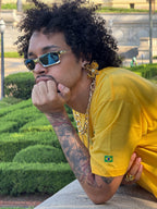Camiseta Amarela Brasil com manga